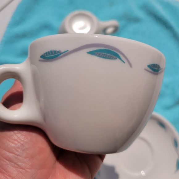 Vintage Homer Laughlin Best China Cups & Saucers (2 sets) ~ Retro! - Picture 7 of 16